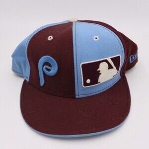 Cooperstown Collection New Era Baseball Hap Cap Blue & Brown 7 1/2 Philadelphia
